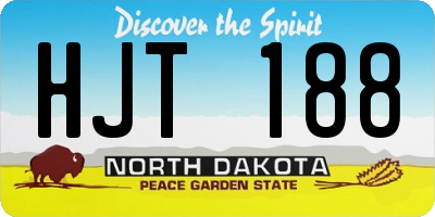 ND license plate HJT188