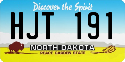 ND license plate HJT191