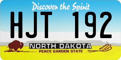 ND license plate HJT192