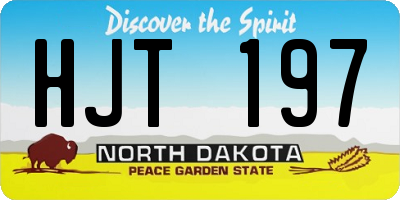 ND license plate HJT197