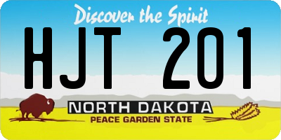 ND license plate HJT201