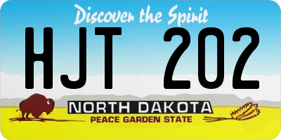 ND license plate HJT202