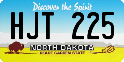 ND license plate HJT225