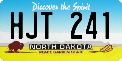 ND license plate HJT241