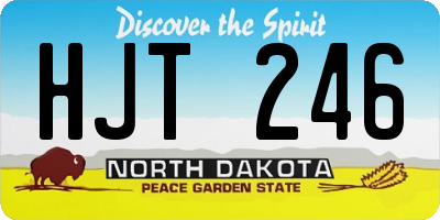 ND license plate HJT246