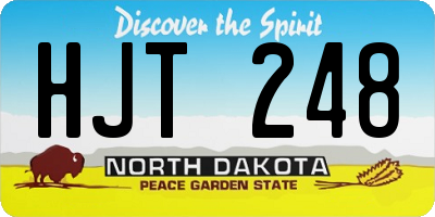 ND license plate HJT248