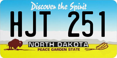 ND license plate HJT251