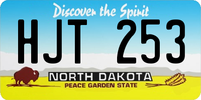 ND license plate HJT253