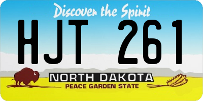 ND license plate HJT261