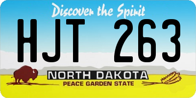 ND license plate HJT263