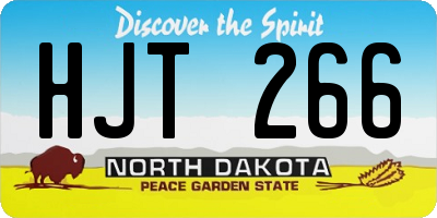 ND license plate HJT266