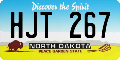 ND license plate HJT267