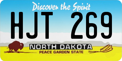 ND license plate HJT269