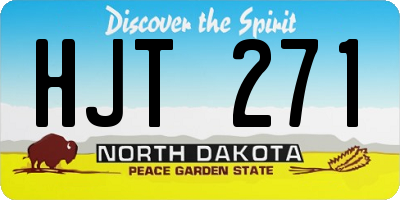 ND license plate HJT271