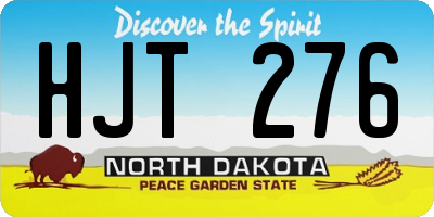 ND license plate HJT276