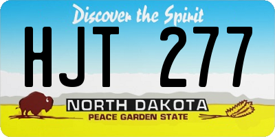 ND license plate HJT277