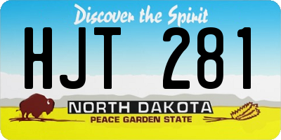 ND license plate HJT281