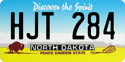 ND license plate HJT284