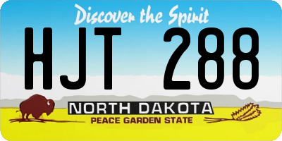 ND license plate HJT288