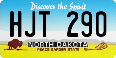 ND license plate HJT290