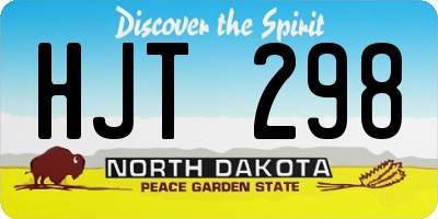 ND license plate HJT298