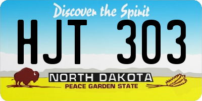 ND license plate HJT303