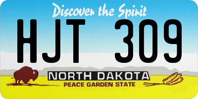 ND license plate HJT309