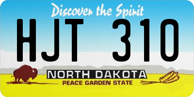 ND license plate HJT310