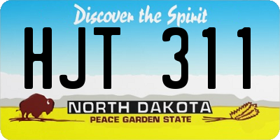 ND license plate HJT311