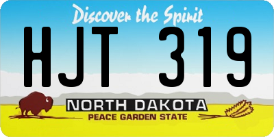 ND license plate HJT319