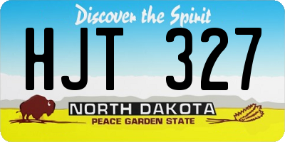 ND license plate HJT327