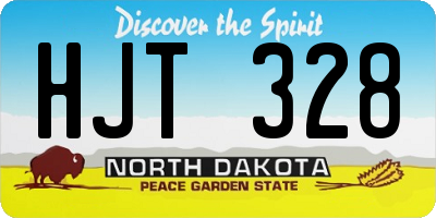 ND license plate HJT328