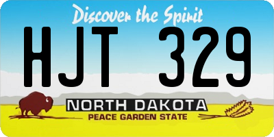 ND license plate HJT329