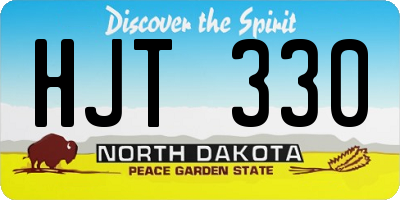 ND license plate HJT330