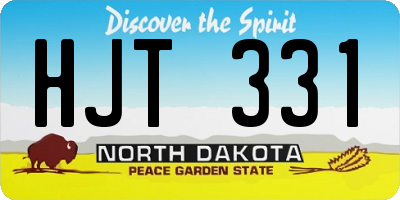 ND license plate HJT331