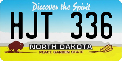 ND license plate HJT336