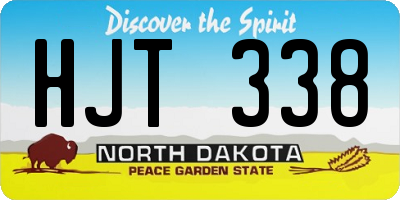 ND license plate HJT338