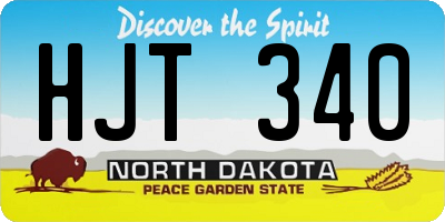 ND license plate HJT340