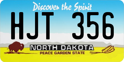 ND license plate HJT356