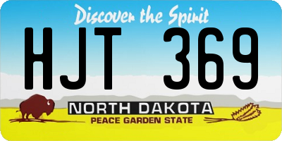 ND license plate HJT369