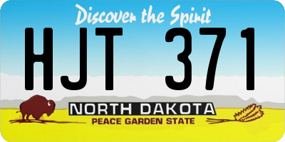 ND license plate HJT371
