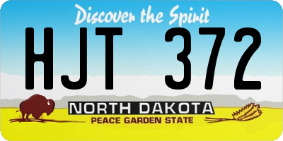 ND license plate HJT372
