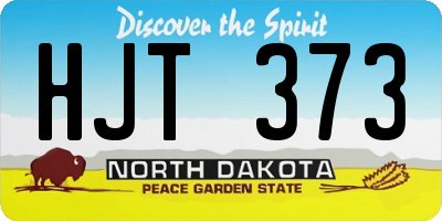 ND license plate HJT373
