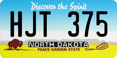 ND license plate HJT375