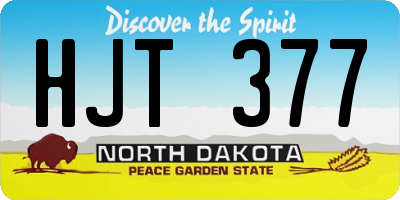 ND license plate HJT377