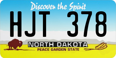 ND license plate HJT378