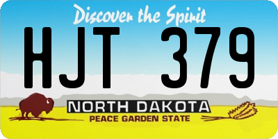 ND license plate HJT379