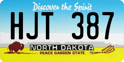 ND license plate HJT387