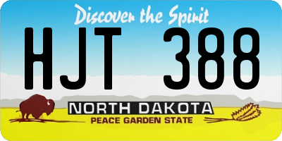 ND license plate HJT388