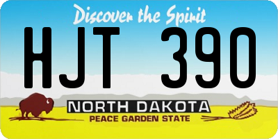 ND license plate HJT390